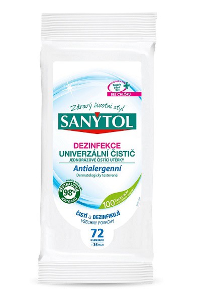 Sanytol dez.čist.ubrousky antialerg,36ks | Čistící, dezinf.prostř., dezodoranty - Dezi. přípravky